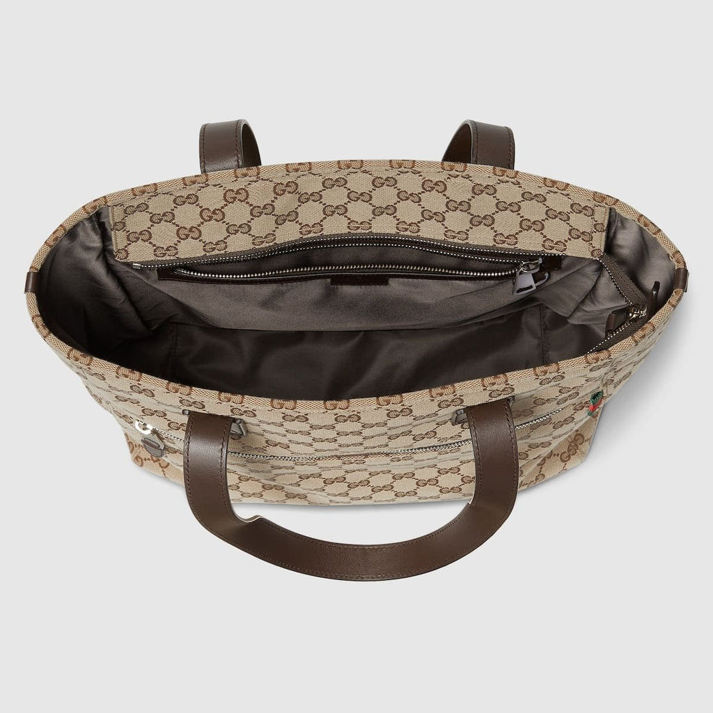 Gucci canvas large tote bag