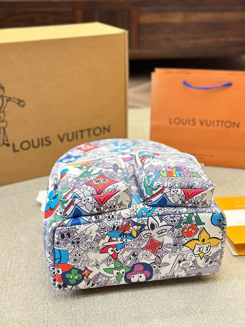 Louis Vuitton Multipocket Backpack Limited Edition Monogram Comics Canvas