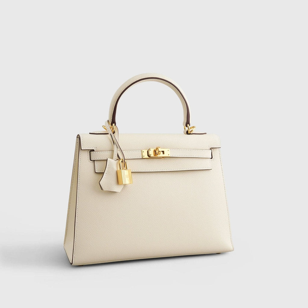 Hermès Kelly 25 Epsom Nata Sellier Gold Hardware