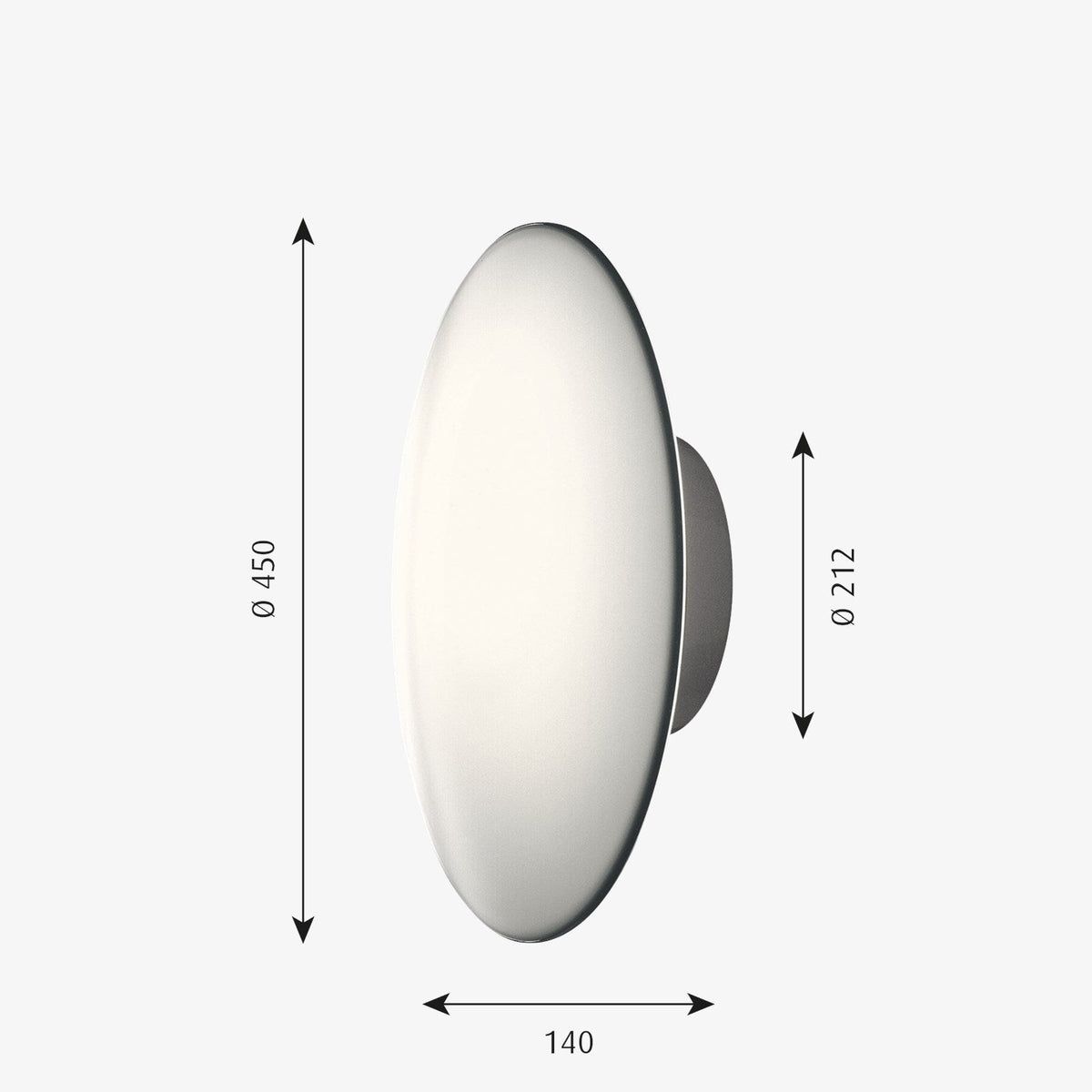 AJ Eklipta utendørs vegg/taklampe 45 - Hvit