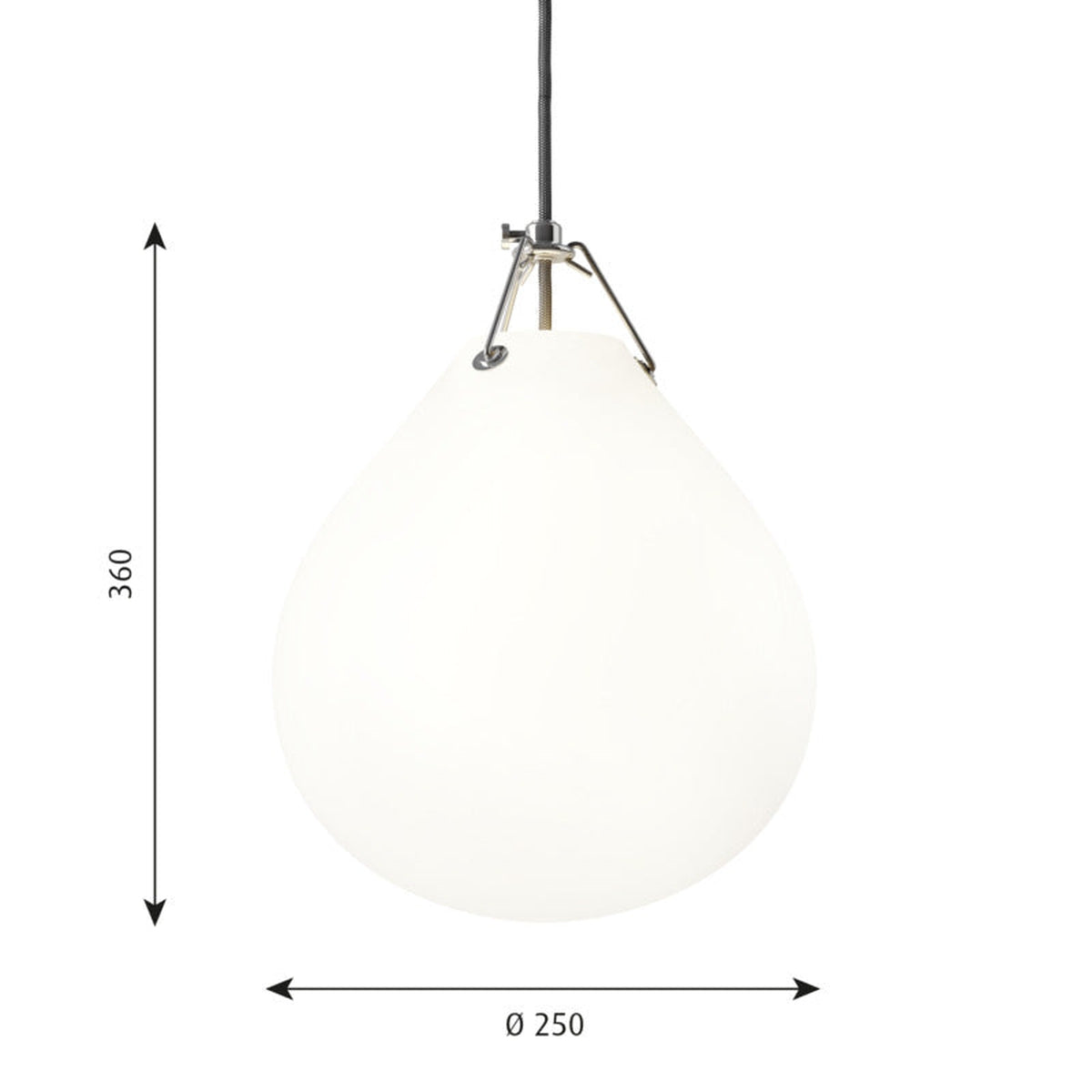 Moser taklampe Ø25 - Hvit - Hvit