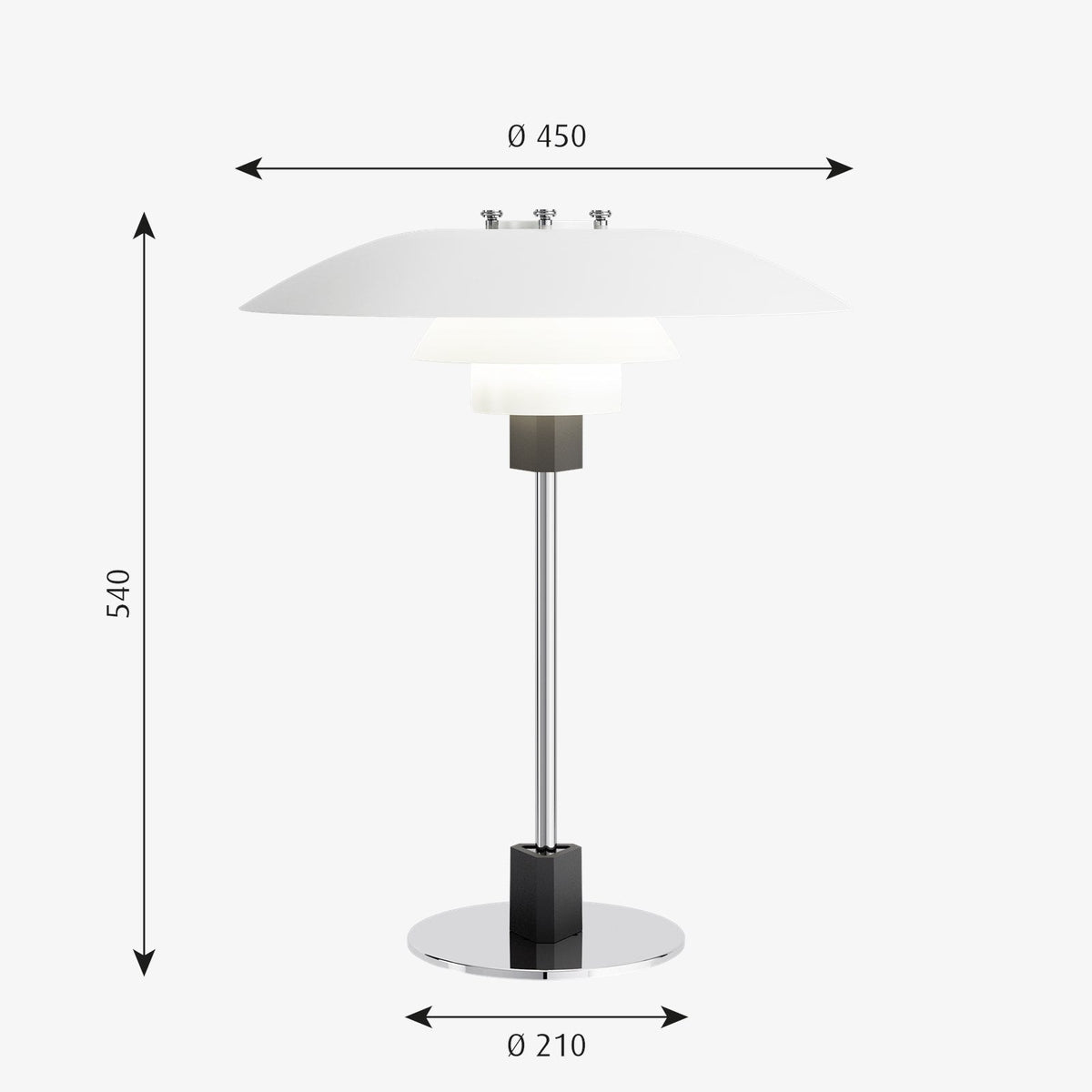 PH 4/3 bordlampe Hvit