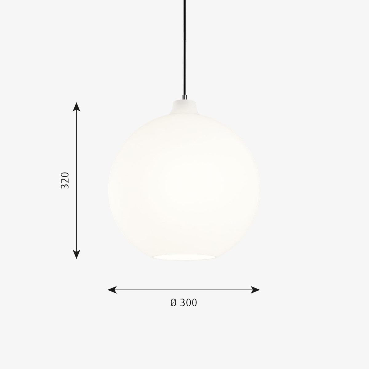 Wohlert taklampe Ø30 - Opal