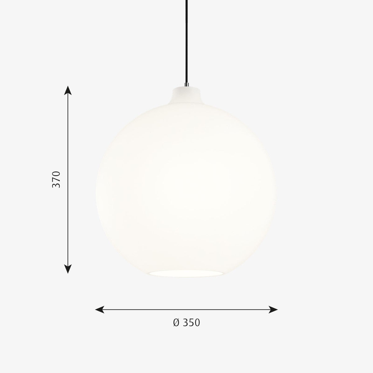 Wohlert taklampe Ø35 - Opal