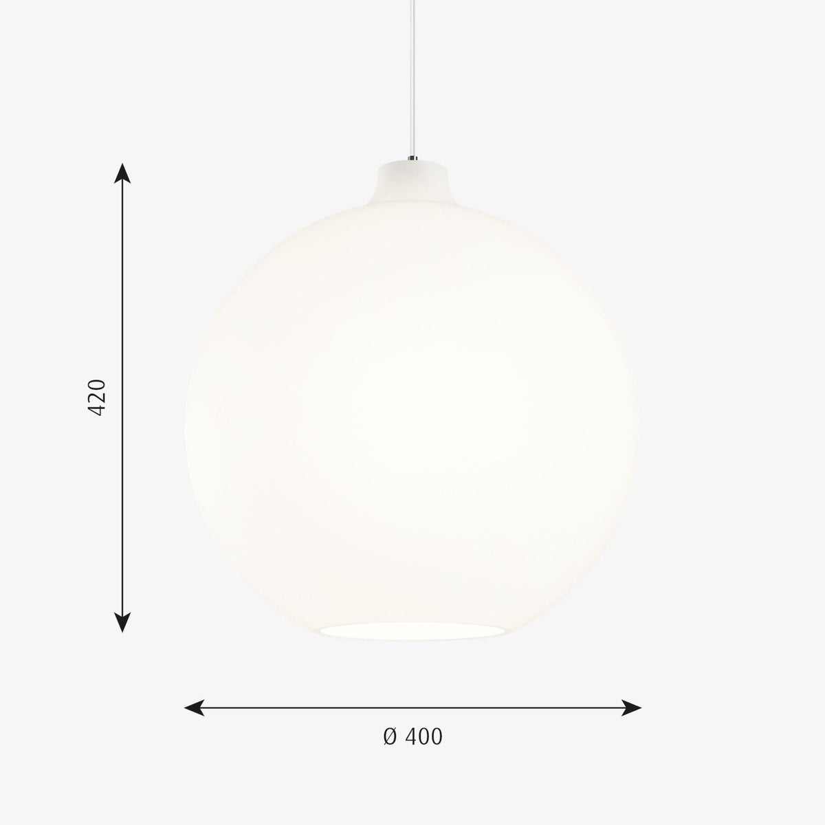 Wohlert taklampe Ø40 - Opal