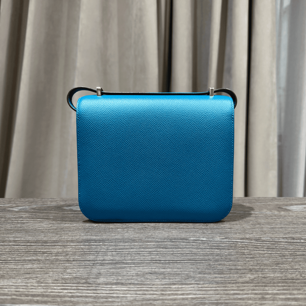 Hermès Bleu Izmir Constance 18 Epsom Palladium Hardware